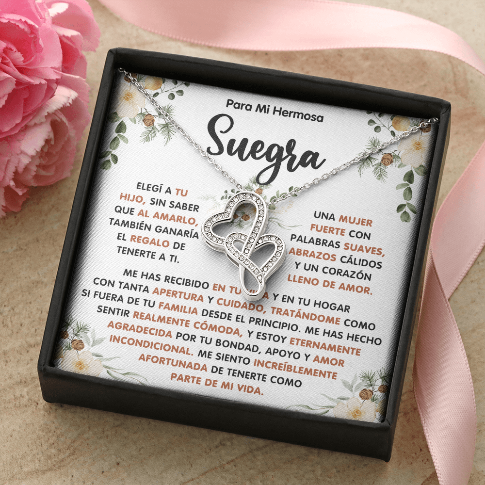Regalo De Navidad Para Mi Suegra, Un Regalo Unico Para El Amor De Mi Vida - Double Heart - SUEG_BR2_NLNM10_1
