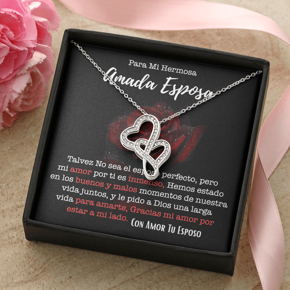 Regalos Para El 14 De Febrero Para Mi Esposa, Collares Para Mi Esposa - Double Heart - ESP_BR2_NLNM5_14_3