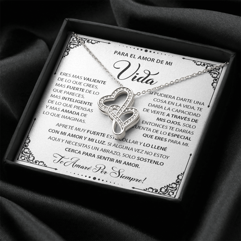 Regalo Para El Amor De Mi Vida, Regalos Para Mi Novia, Regalos Para Mujer Cumpleaños - Double Heart - VINESP_BR3_T5_1