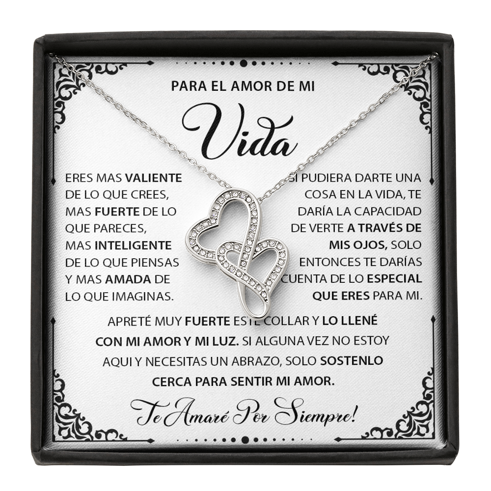Regalo Para El Amor De Mi Vida, Regalos Para Mi Novia, Regalos Para Mujer Cumpleaños - Double Heart - VINESP_BR3_T5_1