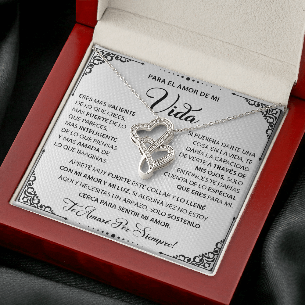 Regalo Para El Amor De Mi Vida, Regalos Para Mi Novia, Regalos Para Mujer Cumpleaños - Double Heart - VINESP_BR3_T5_1