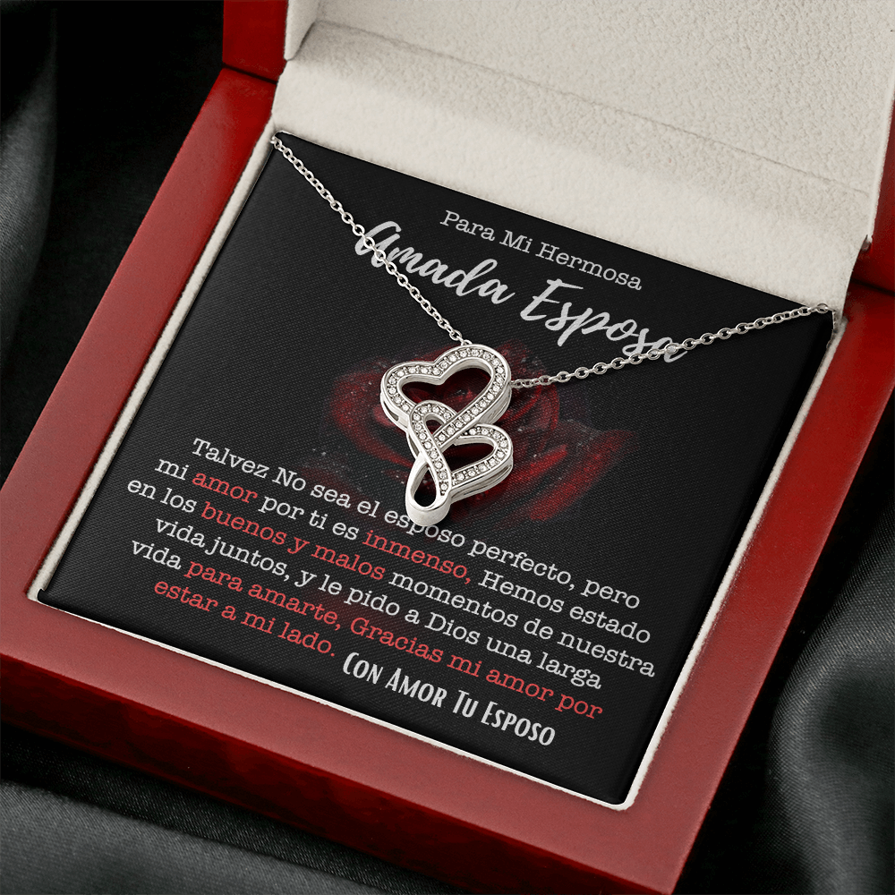 Regalos Para El 14 De Febrero Para Mi Esposa, Collares Para Mi Esposa - Double Heart - ESP_BR2_NLNM5_14_3