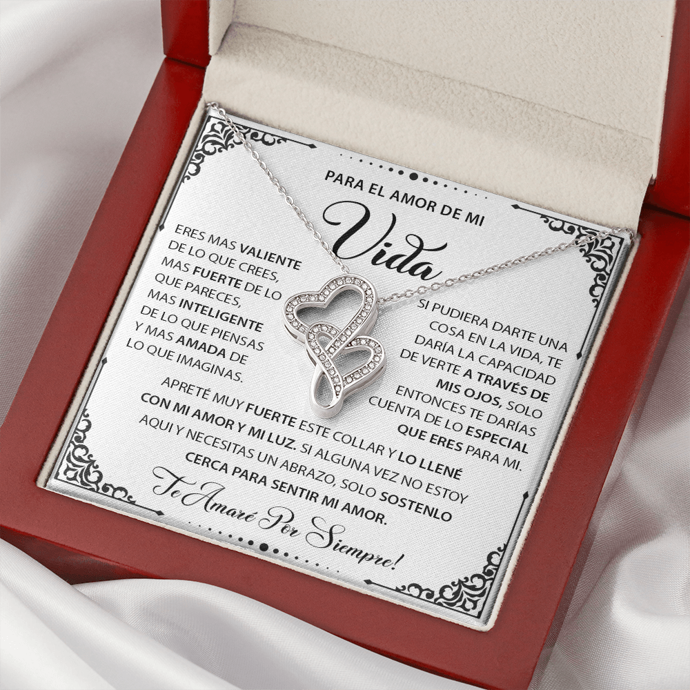 Regalo Para El Amor De Mi Vida, Regalos Para Mi Novia, Regalos Para Mujer Cumpleaños - Double Heart - VINESP_BR3_T5_1