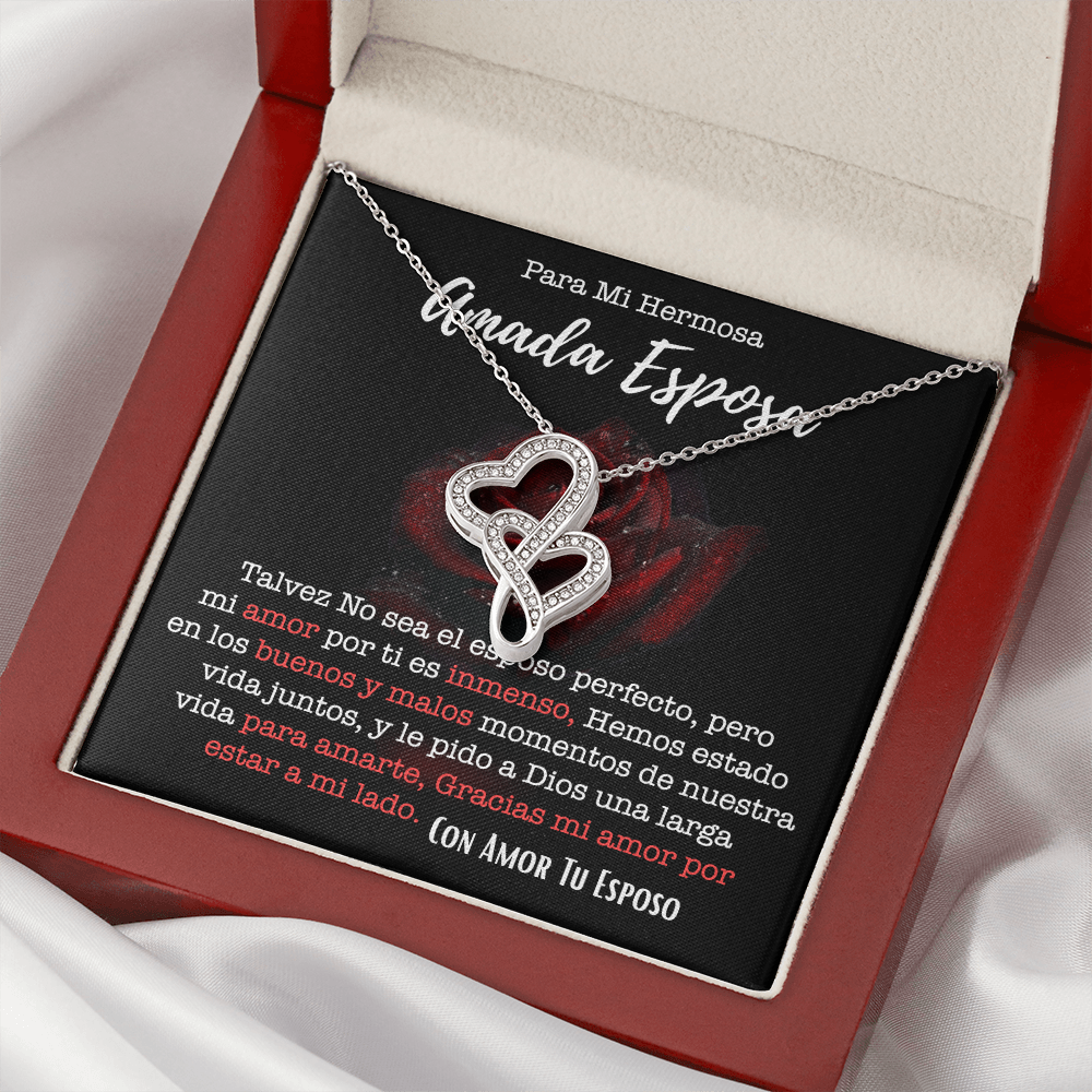 Regalos Para El 14 De Febrero Para Mi Esposa, Collares Para Mi Esposa - Double Heart - ESP_BR2_NLNM5_14_3
