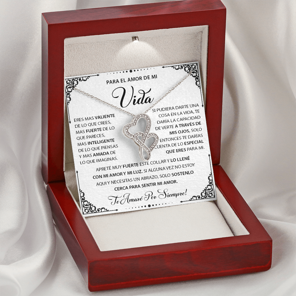 Regalo Para El Amor De Mi Vida, Regalos Para Mi Novia, Regalos Para Mujer Cumpleaños - Double Heart - VINESP_BR3_T5_1