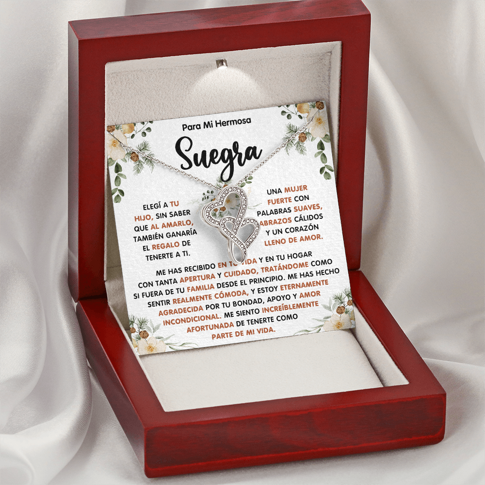 Regalo De Navidad Para Mi Suegra, Un Regalo Unico Para El Amor De Mi Vida - Double Heart - SUEG_BR2_NLNM10_1