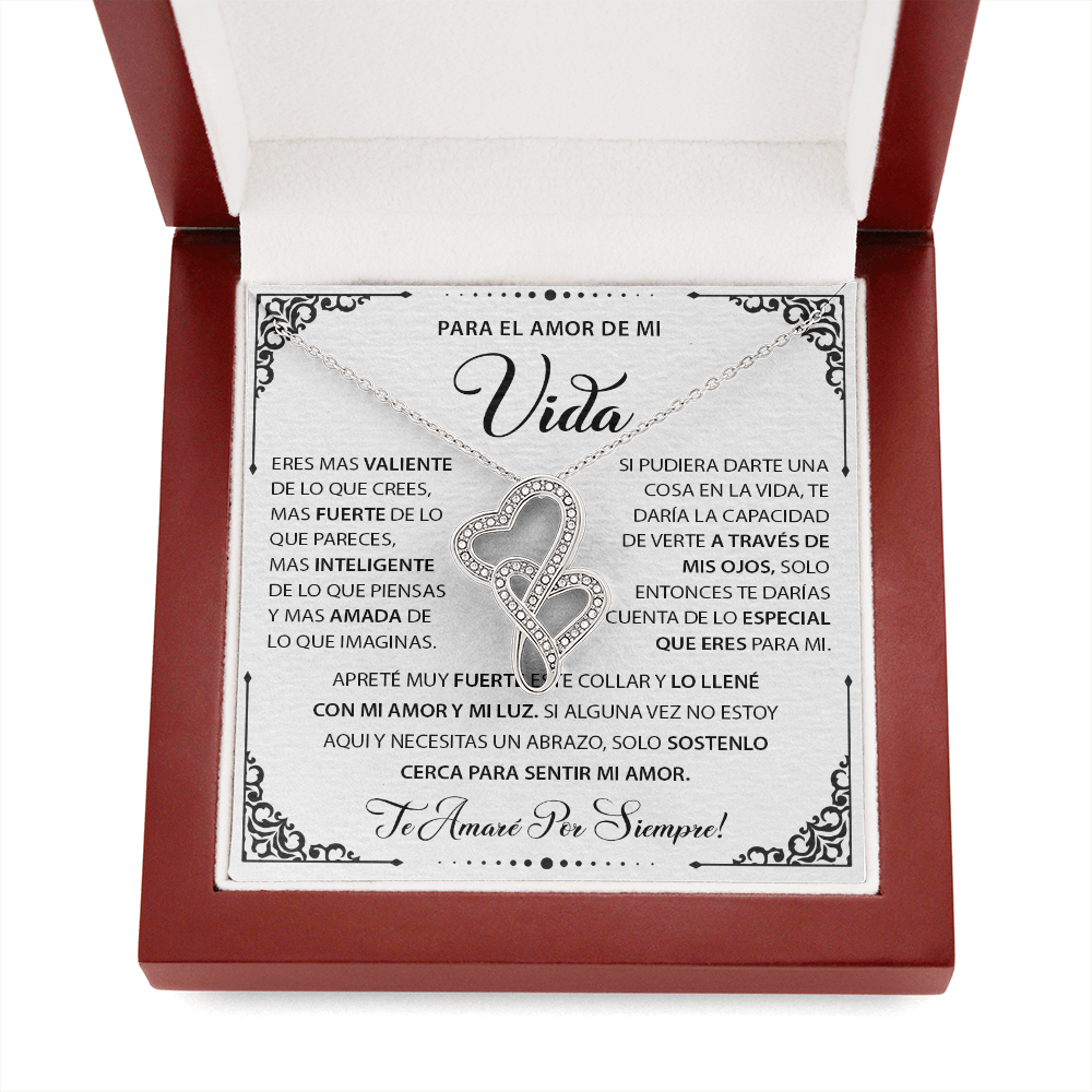 Regalo Para El Amor De Mi Vida, Regalos Para Mi Novia, Regalos Para Mujer Cumpleaños - Double Heart - VINESP_BR3_T5_1
