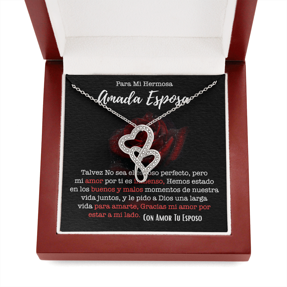 Regalos Para El 14 De Febrero Para Mi Esposa, Collares Para Mi Esposa - Double Heart - ESP_BR2_NLNM5_14_3