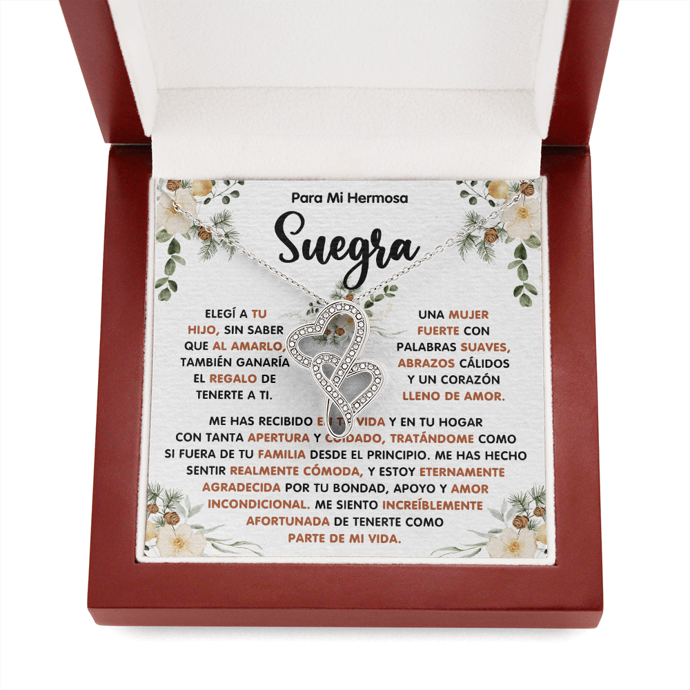 Regalo De Navidad Para Mi Suegra, Un Regalo Unico Para El Amor De Mi Vida - Double Heart - SUEG_BR2_NLNM10_1