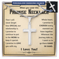 Promise Necklace Men, Promise Cross Necklace For Him, Cross Necklace For Son From Mom - Cross - BR5-JULY2-PRONE-4