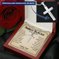 Promise Necklace Men, Promise Cross Necklace For Him, Cross Necklace For Son From Mom - Cross - BR5-JULY2-PRONE-4