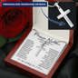 Boyfriend Promise Necklace, Personalized Cross Necklace For Men, Cross Necklace For Boyfriend - BR5-JULY2-PRONE-3