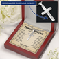 Promise Necklace Men, Promise Cross Necklace For Him, Cross Necklace For Son From Mom - Cross - BR5-JULY2-PRONE-4