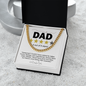 To My Dad Cuban Link Gold Chain, Necklace To My Dad Cuban Link, Gift For Fathers Day From Wife, Gift For Fathers Day
