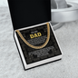 To My Dad Cuban Link Gold Chain, To My Dad Necklace From Son, Easter Gift For Dad, Fathers Day Gifts For Dad