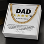 To My Dad Cuban Link Gold Chain, Necklace To My Dad Cuban Link, Gift For Fathers Day From Wife, Gift For Fathers Day