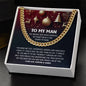 To My Man Necklace, Promise Necklace For Men, Stainless Steel Men Chain Cuban Links, 925 Cuban Link Chain For Men