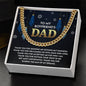 To My Boyfriend's Dad Necklace, Christmas Gifts For Boyfriends Dad, Boyfriends Dad Christmas Gifts, Cuban Chain Necklace For Boyfriends Dad