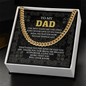 To My Dad Cuban Link Gold Chain, To My Dad Necklace From Son, Easter Gift For Dad, Fathers Day Gifts For Dad