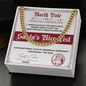 Santa Claus Cuban Link Chain Necklace, My Soulmate Gifts For Him, Christmas Presents For Boyfriend, Christmas Gifts For Husband From Wife