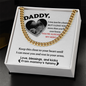 To My Daddy Cuban Link Gold Chain, To My Dad Newborn Necklace, To My Daddy Necklace From Mommy's Tummy, Fathers Day Gifts For Dad