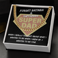 Super Dad Cuban Link Gold Chain, To My Dad Necklace From Daughter, Gift For Dad From Son, Fathers Day Necklace For Men