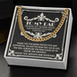 To My Dad Cuban Link Gold Chain, To My Dad Necklace, Gifts For Dad From Son, Cuban Chain Necklace For Men