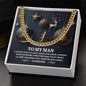 To My Man Necklace, Cuban Necklace For Men, Christmas Gifts For Man, Mens Gold Cuban Link Chain, To My Man Necklaces Gift