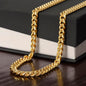 To My Dad Cuban Link Gold Chain, To My Dad Necklace From Daughter, Gift For Dad From Son, Fathers Day Necklace For Men
