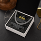 To My Dad Cuban Link Gold Chain, To My Dad Necklace From Son, Easter Gift For Dad, Fathers Day Gifts For Dad