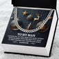 To My Man Necklace, Cuban Necklace For Men, Christmas Gifts For Man, Mens Gold Cuban Link Chain, To My Man Necklaces Gift