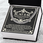 To My Dad Cuban Link Gold Chain, To My Dad Necklace, Gifts For Dad From Son, Cuban Chain Necklace For Men