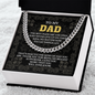 To My Dad Cuban Link Gold Chain, To My Dad Necklace From Son, Easter Gift For Dad, Fathers Day Gifts For Dad