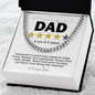 To My Dad Cuban Link Gold Chain, Necklace To My Dad Cuban Link, Gift For Fathers Day From Wife, Gift For Fathers Day
