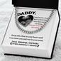 To My Daddy Cuban Link Gold Chain, To My Dad Newborn Necklace, To My Daddy Necklace From Mommy's Tummy, Fathers Day Gifts For Dad