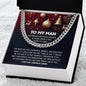 To My Man Necklace, Promise Necklace For Men, Stainless Steel Men Chain Cuban Links, 925 Cuban Link Chain For Men