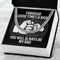 To My Dad Cuban Link Gold Chain, Necklace For My Dad, Dad Necklace For Daughter, Father Of The Bride Gifts, Gift For Dad Necklace