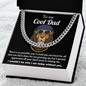 To My Cool Dad Cuban Link Gold Chain, Fathers Day Gifts For Dad Necklace, Birthday Gift For Dad From Kids, Fathers Day Gifts Bulk