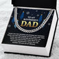 To My Boyfriend's Dad Necklace, Christmas Gifts For Boyfriends Dad, Boyfriends Dad Christmas Gifts, Cuban Chain Necklace For Boyfriends Dad