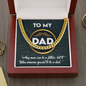 To My Dad Cuban Link Gold Chain, To My Dad Necklace From Daughter, Gift For Dad From Son, Fathers Day Necklace For Men