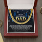 To My Boyfriend's Dad Necklace, Christmas Gifts For Boyfriends Dad, Boyfriends Dad Christmas Gifts, Cuban Chain Necklace For Boyfriends Dad
