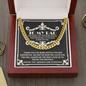 To My Dad Cuban Link Gold Chain, To My Dad Necklace, Gifts For Dad From Son, Cuban Chain Necklace For Men