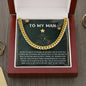 To My Man Necklace, Stainless Steel Gold Cuban Link Chain For Men, Cuban Chain Necklace For Men, Gold Cuban Link Chain For Men