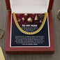 To My Man Necklace, Promise Necklace For Men, Stainless Steel Men Chain Cuban Links, 925 Cuban Link Chain For Men