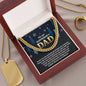 To My Boyfriend's Dad Necklace, Christmas Gifts For Boyfriends Dad, Boyfriends Dad Christmas Gifts, Cuban Chain Necklace For Boyfriends Dad