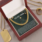 To My Man Necklace, Stainless Steel Gold Cuban Link Chain For Men, Cuban Chain Necklace For Men, Gold Cuban Link Chain For Men