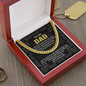 To My Dad Cuban Link Gold Chain, To My Dad Necklace From Son, Easter Gift For Dad, Fathers Day Gifts For Dad