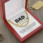 To My Dad Cuban Link Gold Chain, Necklace To My Dad Cuban Link, Gift For Fathers Day From Wife, Gift For Fathers Day