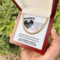 To My Daddy Cuban Link Gold Chain, To My Dad Newborn Necklace, To My Daddy Necklace From Mommy's Tummy, Fathers Day Gifts For Dad