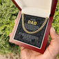 To My Dad Cuban Link Gold Chain, To My Dad Necklace From Son, Easter Gift For Dad, Fathers Day Gifts For Dad